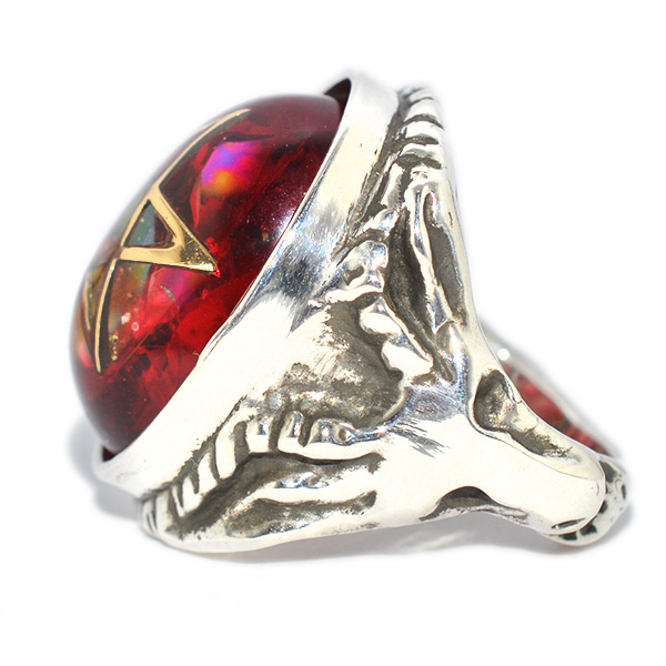 アレックスストリーター　ALEX STREETER　エンジェルハートリング　クラックレッド18Kゴールドスター　Crack Red 18K Gold  Star※要見積もり