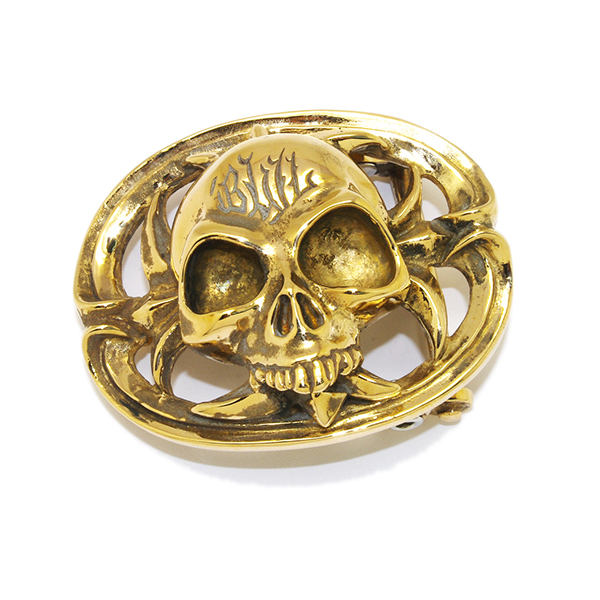 【ビルウォールレザー アクセサリー】Bill Wall Leather BB105B BWL Skull Buckle Bronze BWLスカルバックル ブロンズ