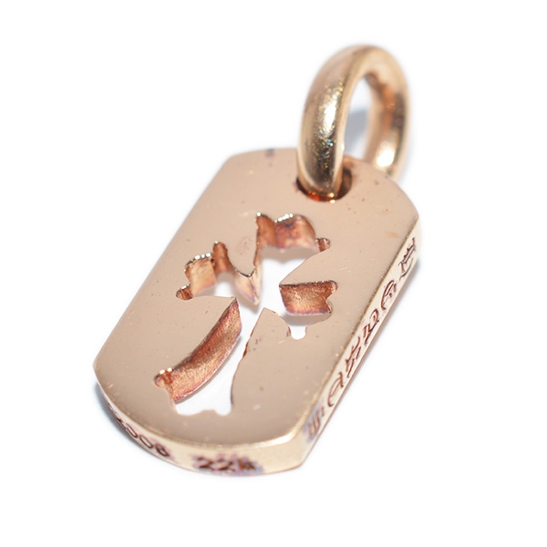 クロムハーツ CHROME HEARTS DogTag-Tiny CO Cross 22K タイニードッグタグ カットアウトクロス