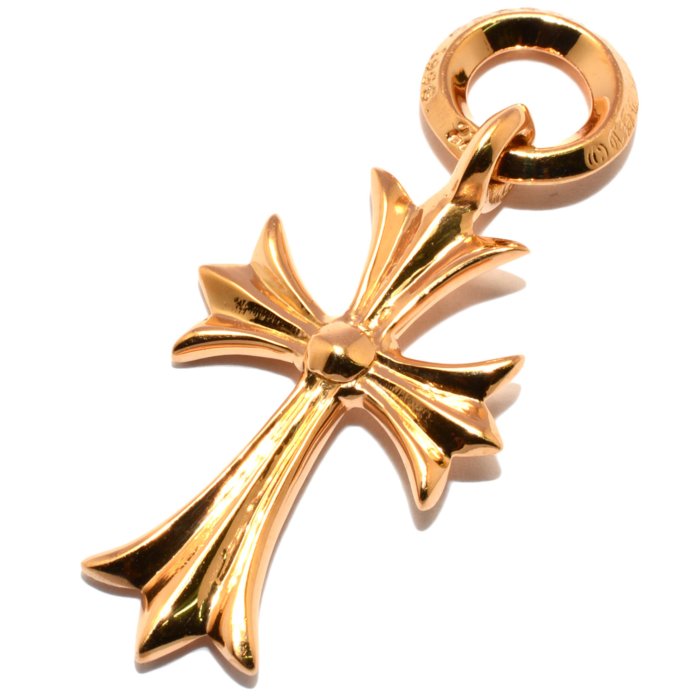 ゴールドネ クロムハーツ Chrome Hearts 【22K CHARM FILIGREE TINY P DMND タイニーフィリグリー