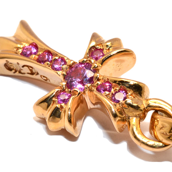 クロムハーツ　CHROME HEARTS　ベビーファット22Kパヴェピンクサファイア　Baby Fat 22K PAVE Pink Sapphire