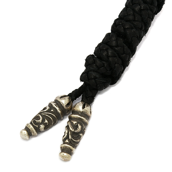 クロムハーツ ネックレス ペンダント Chrome Hearts Leather Braid W Tiny Scroll Tips レザーブレイドタイニースクロールチップ Kings Road キングスロード クロムハーツ ネックレス ペンダント Chrome Hearts Leather Braid W Tiny Scroll Tips レザーブレイドタイニースクロールチップ Kings Road キングスロード