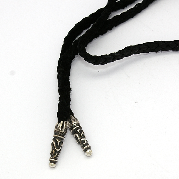 クロムハーツ ネックレス ペンダント Chrome Hearts Leather Braid W Tiny Scroll Tips レザーブレイドタイニースクロールチップ Kings Road キングスロード クロムハーツ ネックレス ペンダント Chrome Hearts Leather Braid W Tiny Scroll Tips レザーブレイドタイニースクロールチップ Kings Road キングスロード