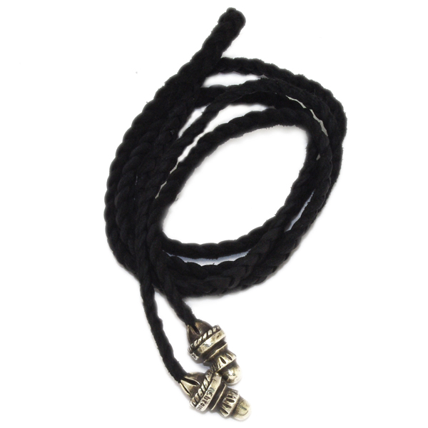 CHROME HEARTS(クロムハーツ) Leather Braid w/SM Bolo Tips レザーブレイドスモールボローチップ