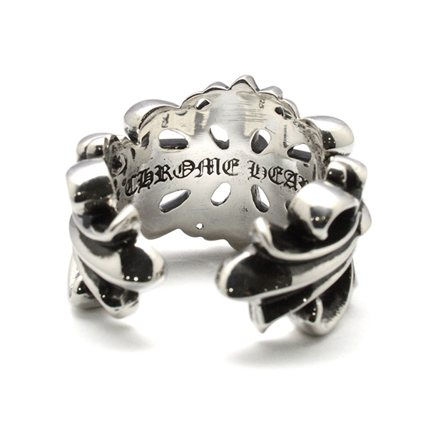 クロムハーツ CHROME HEARTS ダブルフローラルクロスリング Double Floral cross Ring