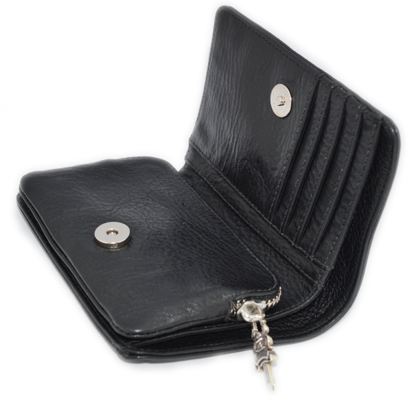 クロムハーツ　CHROME HEARTS　Joey Wallet Black Heavy Leather　ジョーイウォレット ブラックヘビーレザー