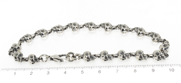クレイジーピッグ CRAZY PIG DESIGNS ロザリースカルブレスレット Rosary Skull Bracelet #884