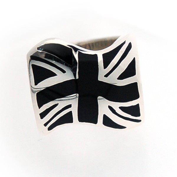 【クレイジーピッグ リング】CRAZY PIG DESIGNS ユニオンジャックリング/ブラックエナメル UNION JACK(black enamelled) #805 確実正規品 グラム ユニオンジャック リング 21号 リング