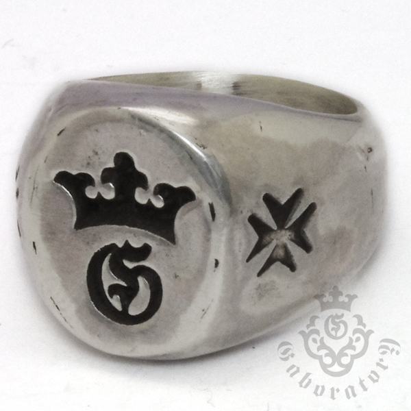 ガボラトリー　Gaboratory　G&Crown Small Signet Ring 　G&クラウン　スモールシグネットリング　154‐B
