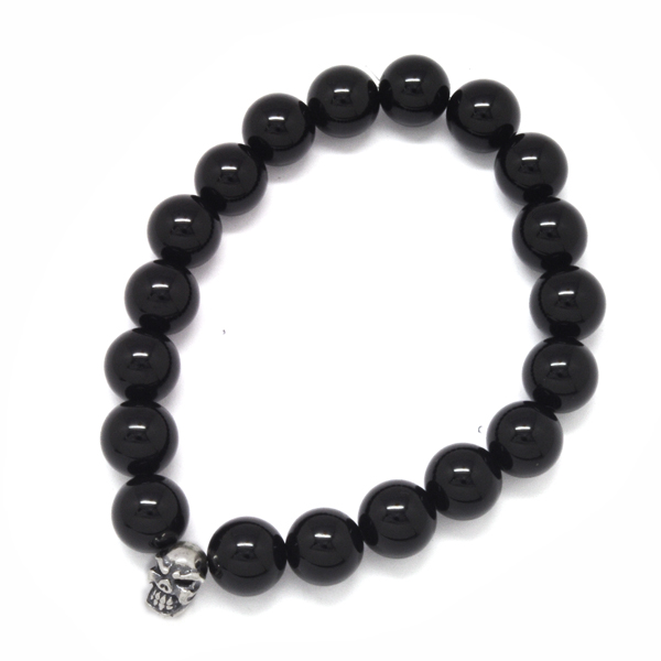 トラヴィスワーカー TRAVIS WALKER STONE WITH TINY CHOMPS BRACELET (10mm ONYX) SBC003