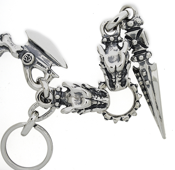 【トラヴィスワーカー アクセサリー】TRAVIS WALKER フック/2ガーゴイルズ/フォーミーリング&ダガーキーチェーン KCS021 【トラヴィスワーカー アクセサリー】TRAVIS WALKER フック/2ガーゴイルズ/フォーミーリング&ダガーキーチェーン KCS021